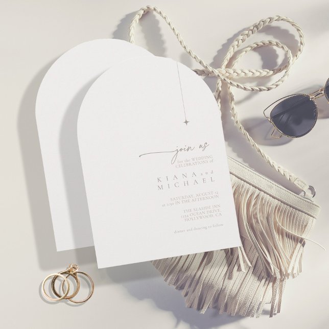 Convite Chic Neutrals Wedding Arch ID1020 (Criador carregado)