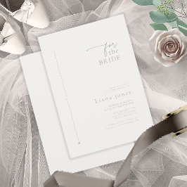 Convite Chic Neutrals Wedding Chá de panela Powder ID1020