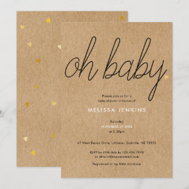 Convite Chic Oh Baby Script Churrasco de Bebê / Sprinkle R