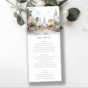 Convite Chic Orlando Florida Skyline Wedding Card