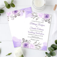 Chic Pastel Purple Floral Watercolor