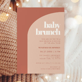 Convite Chic peach terracotta arch Baby Brunch