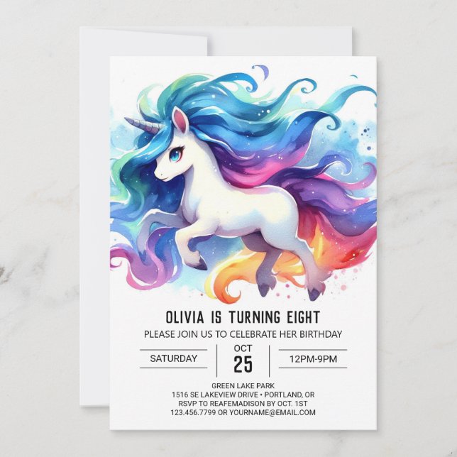 Convite Chic Printable Horse Birthday (Frente)