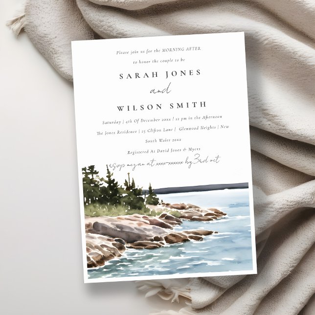 Convite Chic Rocky Pine Mountain Manhã Depois (Criador carregado)