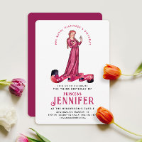 Chic Rosa Real Princesa Medieval Conto de Fadas An
