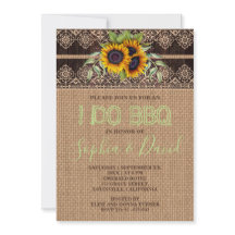 Chic Rustic Lace Sunflower Burlap Wood Eu Faço CHU
