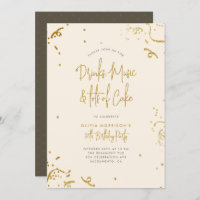 Chic Simple Dourado Glitter Confetti aniversário d