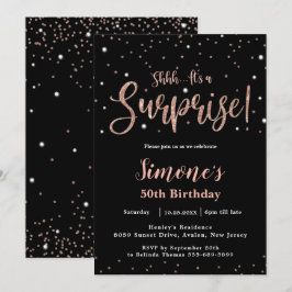 Convite Chic Surprise ANY AGE Festa de aniversário