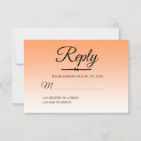 Chic Tropical Orange Ombre Sweet 16 RSVP