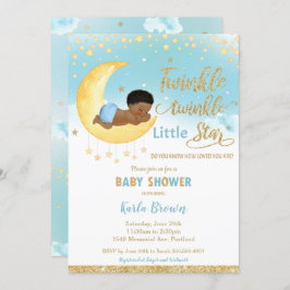 Convite Chic Twinkle Little Star African Chá de fraldas Bo
