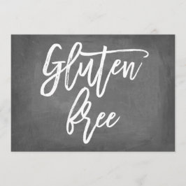 Convite Chic Typografia Chalkboard Gluten Free Impressão