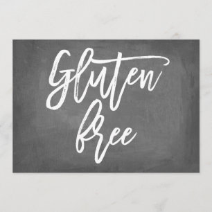 Convite Chic Typografia Chalkboard Gluten Free Impressão