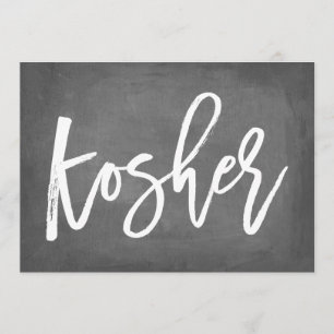 Convite Chic Typografia Chalkboard Kosher Impressão