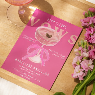 Convite Chic Vino Antes dos Votos Vinho Rosé Arco de Casam