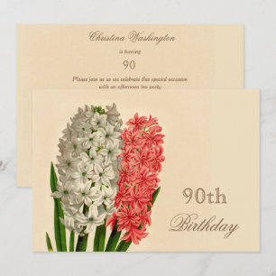 Convite Chic Vintage Jacintos Aniversário de 90 anos