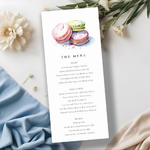 Convite Chic Watercolor - Francês Macarons - Menu Bakery