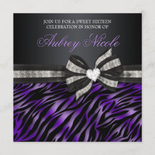 Convite Chic Zebra Doce Dezesseis Convidam Com Arco