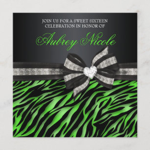 Convite Chic Zebra Doce Dezesseis Convidam Com Arco