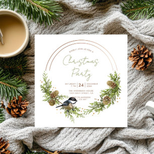 Convite Chickadee Pine, Fera de Natal