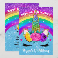 Chifre de Unicórnio Brilhante com Glitter para Ros
