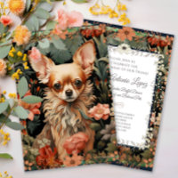 Chihuahua Vintage Floral Tapeçaria