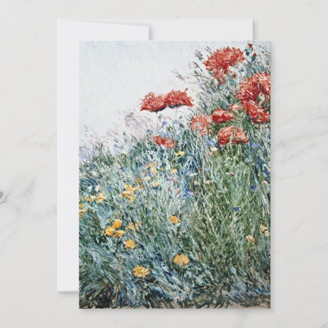 Convite Childe Hassam - Poppies, Appledore (Frente)