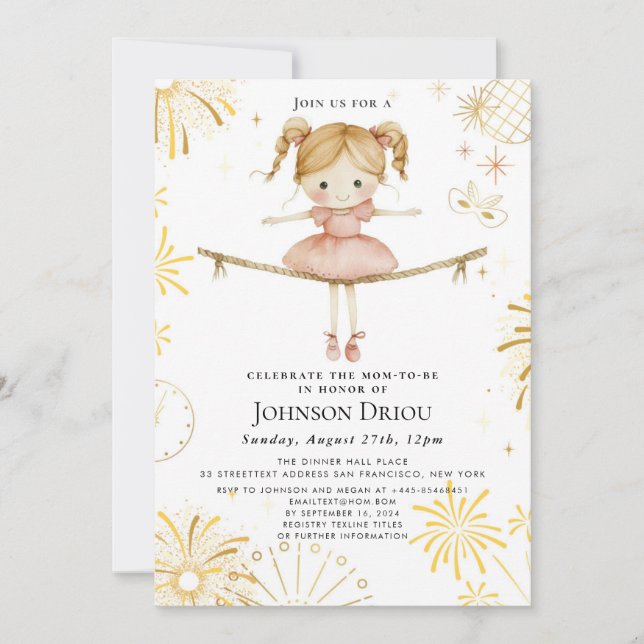 Convite Children Playing on a Rope Kids Party Invitation (Frente)