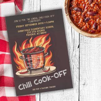 Convite Chili Cook Off Fundraiser