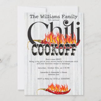 Convite Chili Cookoff Cook do Festival da Família Russa