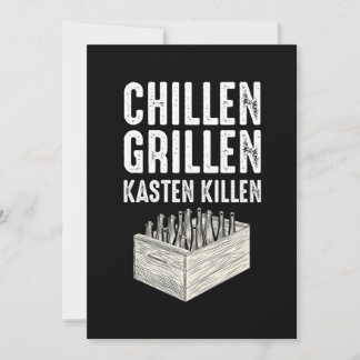 Convite Chillen Grillen Kasten Killen CHURRASCO Barbecue C