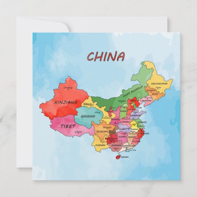 Convite China Map (Frente)