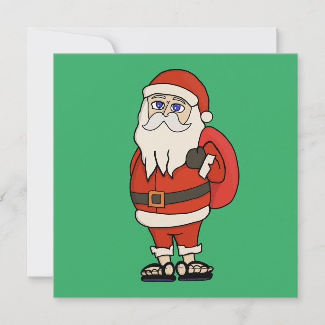 Convite Chinelos de Natal do Papai Noel (Frente)