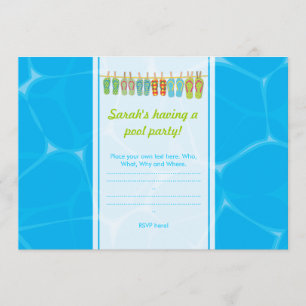 Convite Chinelos pela Piscina