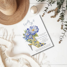 Chinoiserie Aquarela Floral Salto Alto Chuva de Bê