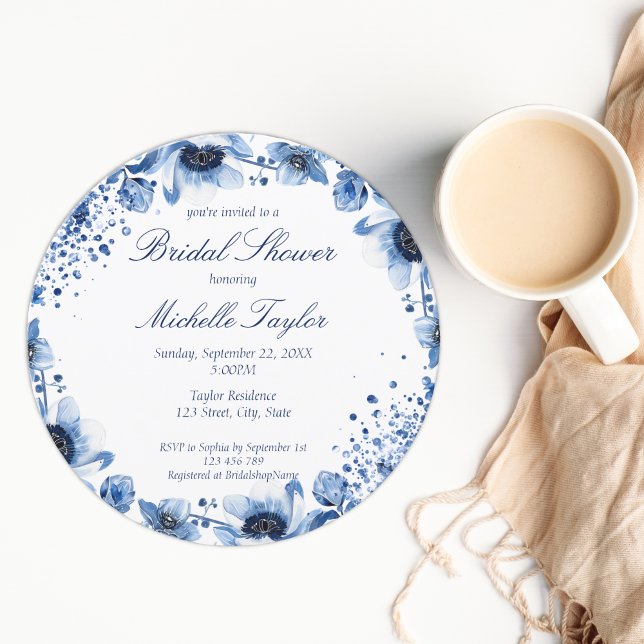 Convite Chinoiserie Asiática Light Blue Bridgerton (china blue)