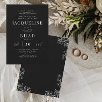 Chinoiserie Black Elegant Ambos Parents Casamento 