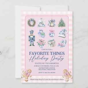 Convite Chinoiserie Coisas Favoritas Festa de Gingham