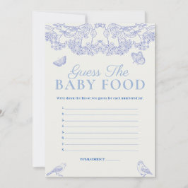 Convite Chinoiserie Guess Baby Comida Game Card