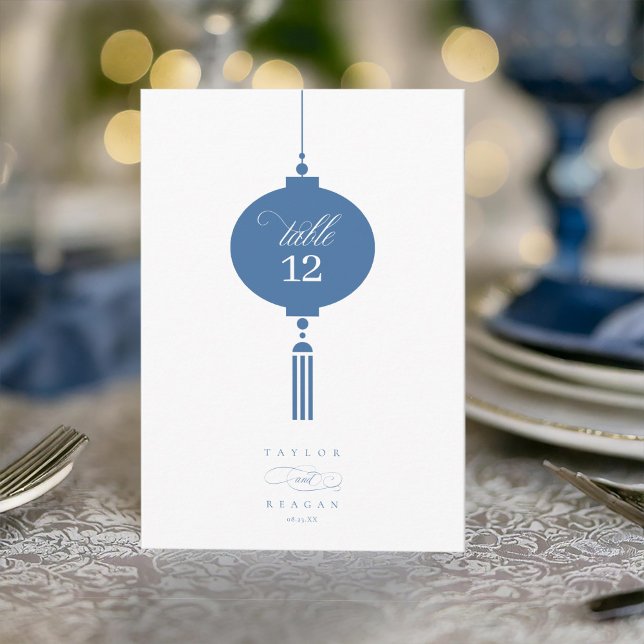 Convite Chinoiserie Hanging Lantern Motif Mesa n.º ID1094 (Criador carregado)