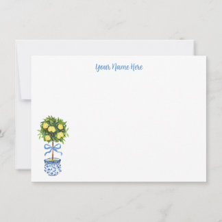 Convite Chinoiserie Lemon Topiery Stationery