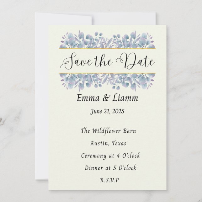 Convite Chinoiserie Matching Save the Date Card (Frente)