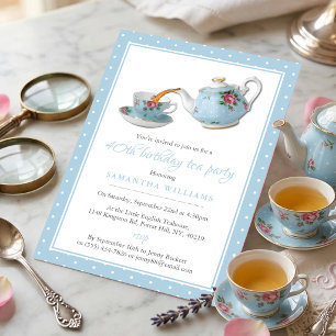 Convite Chique Birthday Tea Party