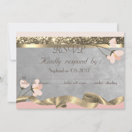 Convite Chique Elegante Floral RSVP