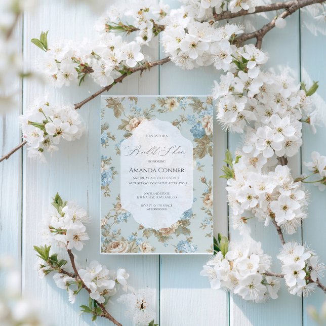 Convite Chique floral Chá de panela (Criador carregado)