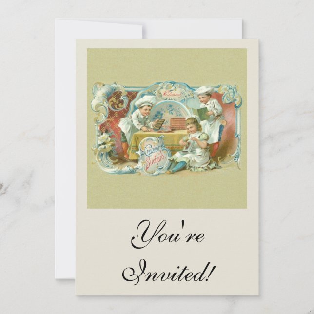 Convite Chocolate Bakers Antigos (Frente)