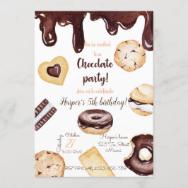 Convite Chocolate Birthday Invitation