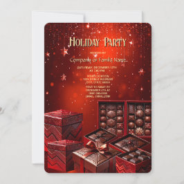 Convite Chocolate Candy Christmas Holiday Invitation