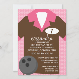 Convite Chocolate Castanho e Rosa Juntem-se à Festa de Bo