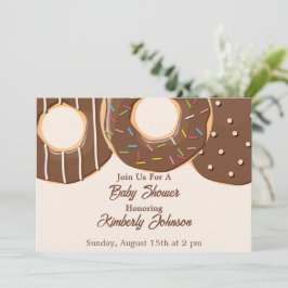 Convite Chocolate Donut Delight Chá de Bebê