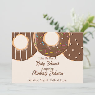 Convite Chocolate Donut Delight Chá de Bebê